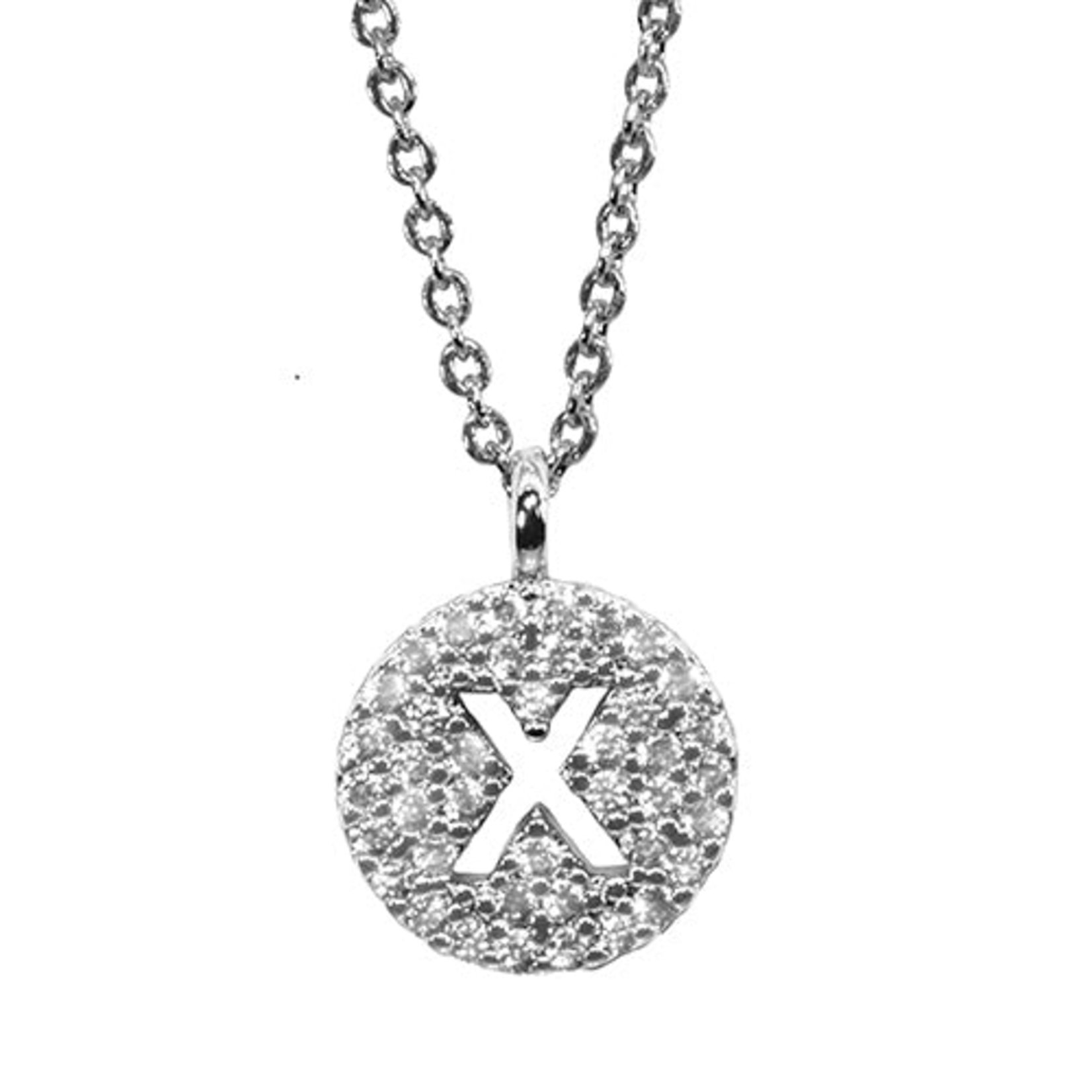 Maya J Love Letter Initial Disc Necklace - U-Z