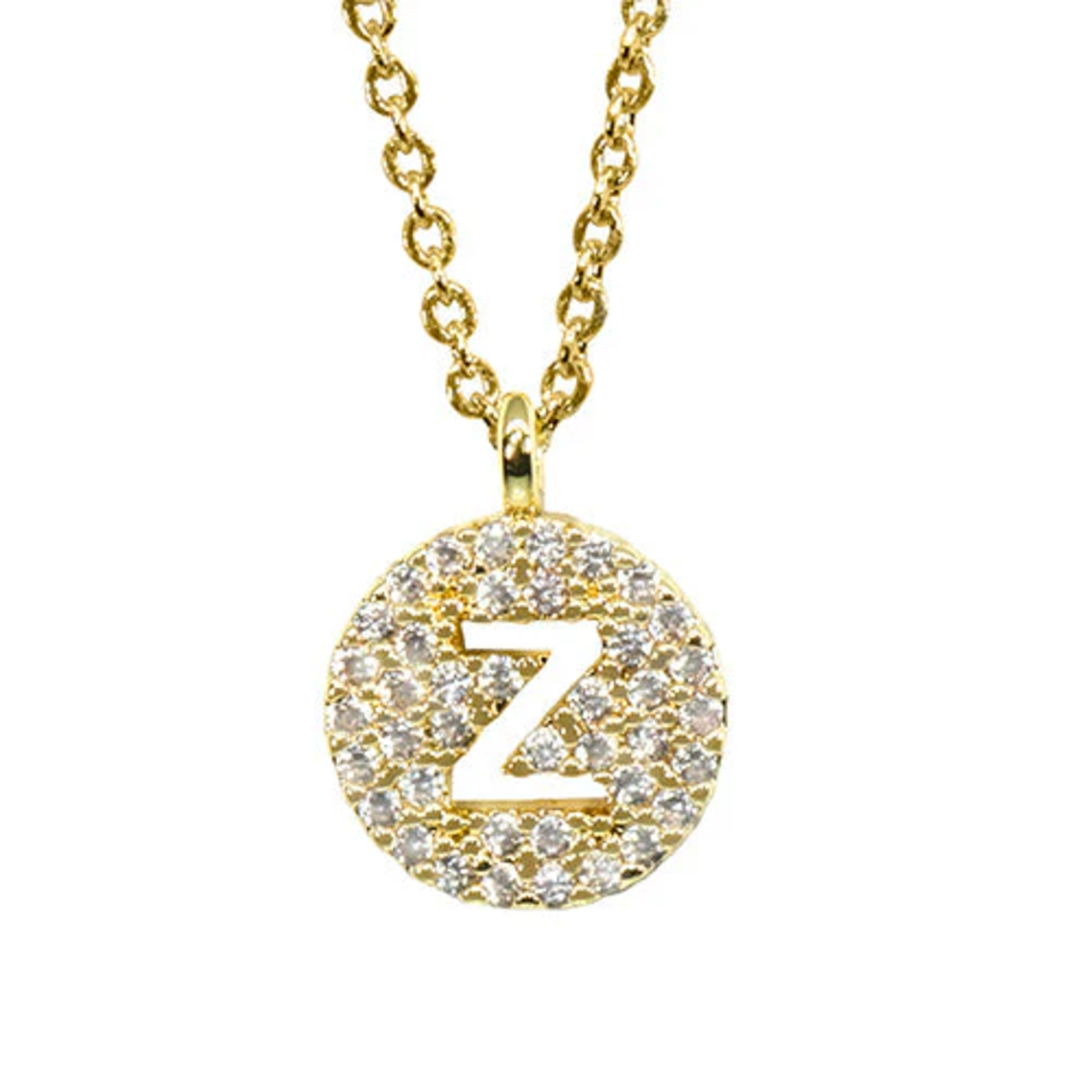 Maya J Love Letter Initial Disc Necklace - U-Z