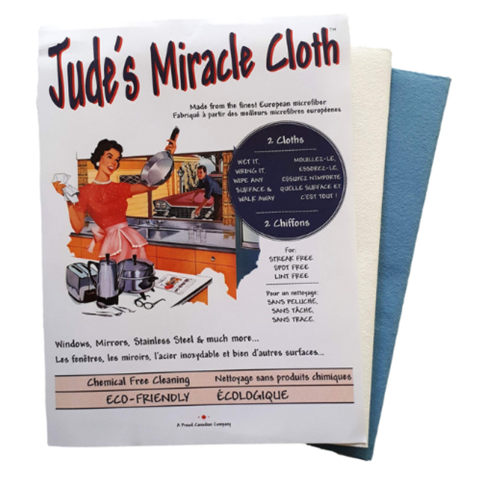 Jude's Miracle Cloth Jude's Miracle Cloth - White & Blue - 2 Pack