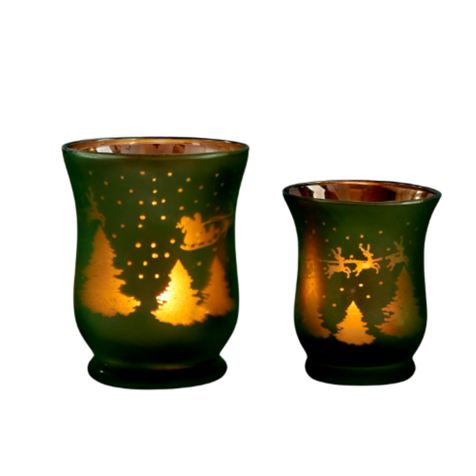 Giftcraft Christmas Green Candle Holder