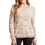 Tribal Jacquard Long Sleeve Scoop Neck Sweater
