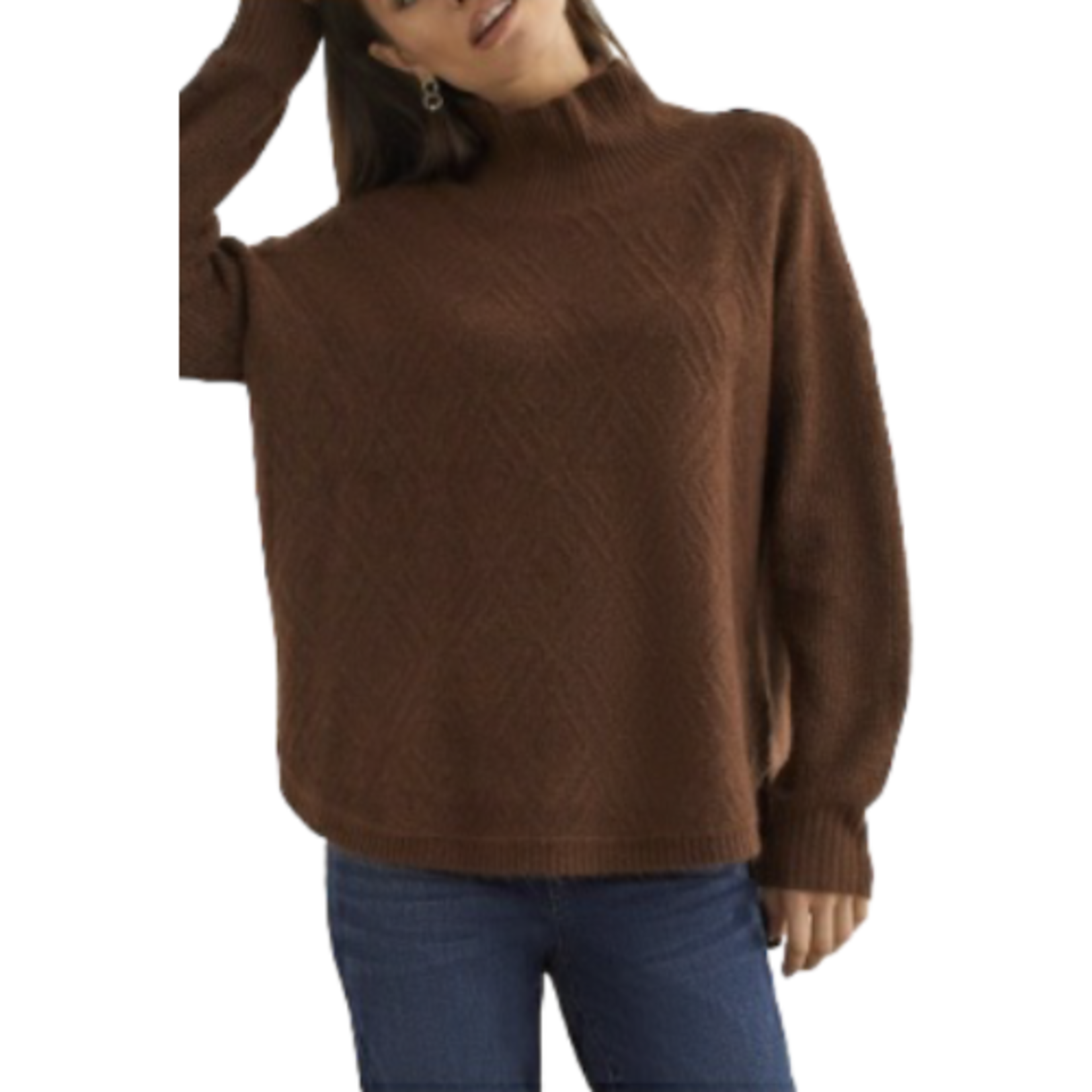 Tribal Tribal - Long Sleeve Mock Neck Sweater