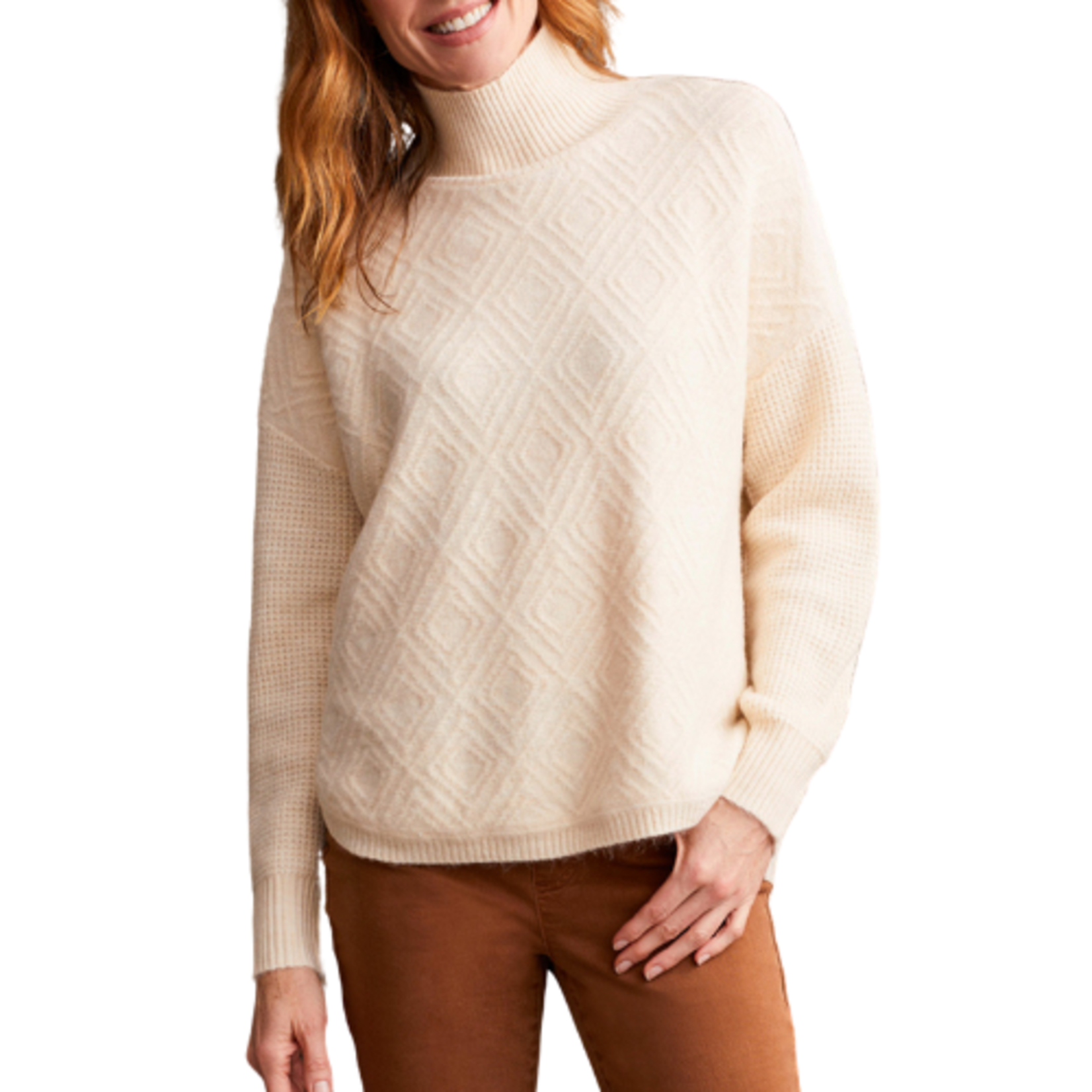 Tribal Tribal - Long Sleeve Mock Neck Sweater