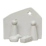 Creative Co-Op Stonewear Nativity w/ Glaze - 5pcs