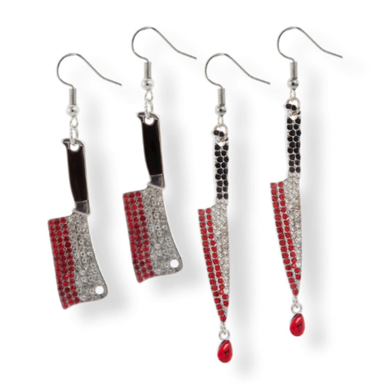 Bedazzled Bloody Knife Earrings