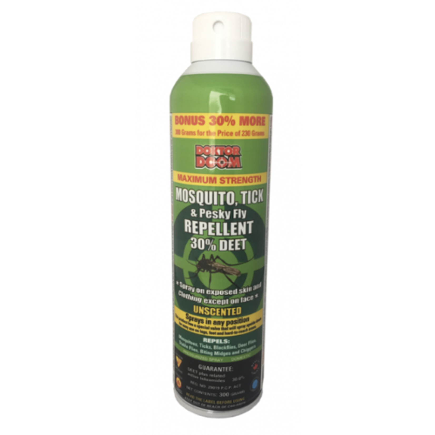 Doktor Doom Doktor Doom - Mosquito, Tick Repellent 30% Deet - Aerosol - 220g