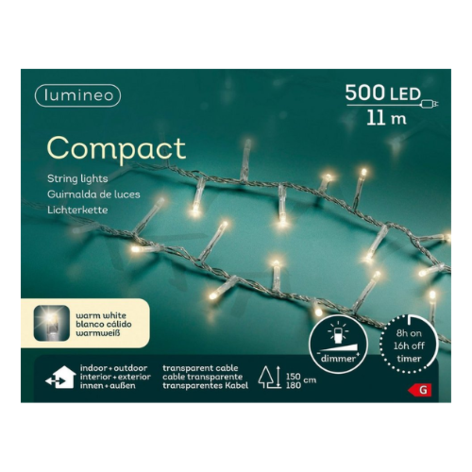 Lumineo Lumineo - Compact - Warm White - 500 LED / 11m