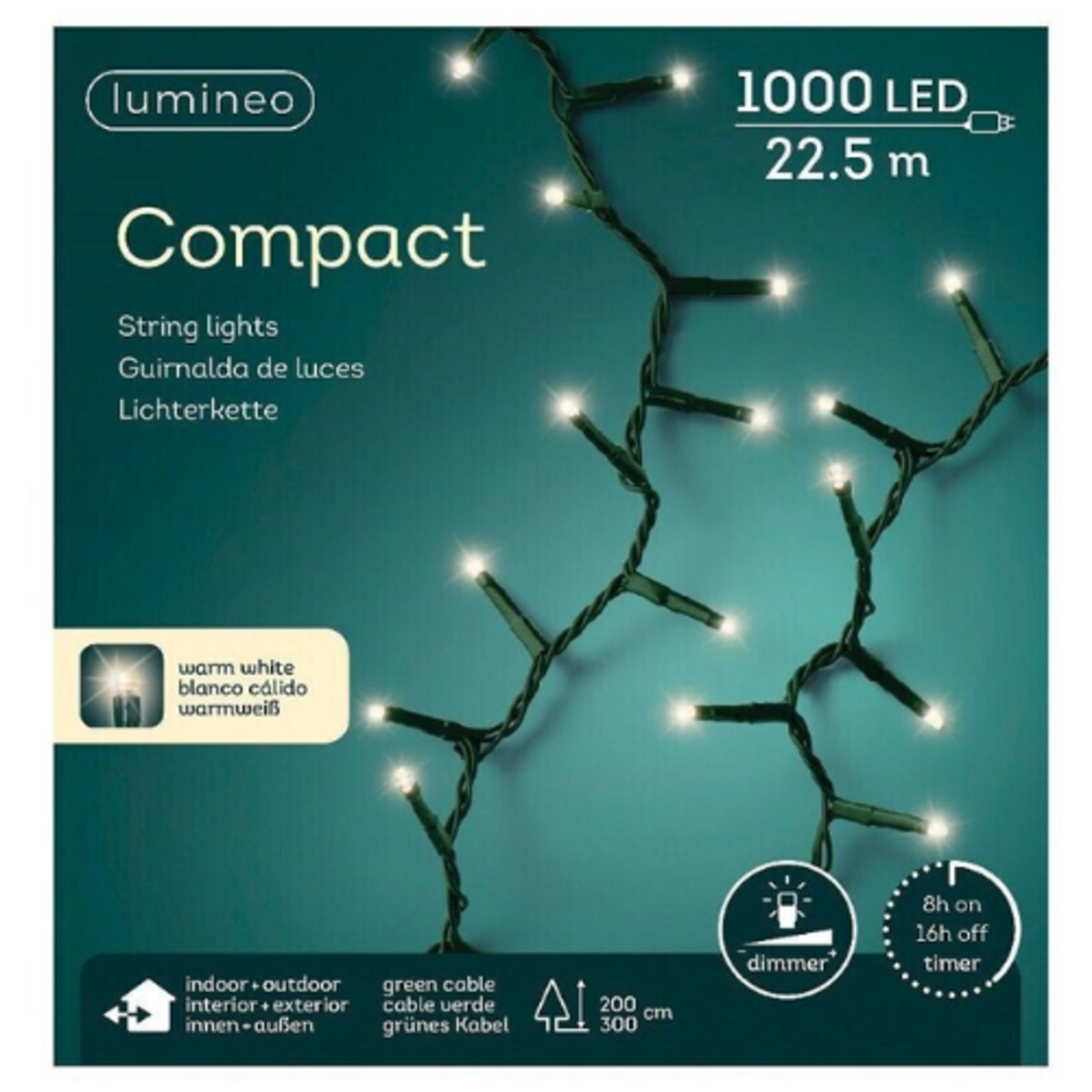 Lumineo Lumineo - Compact - Warm White - 1000 LED / 22.5m