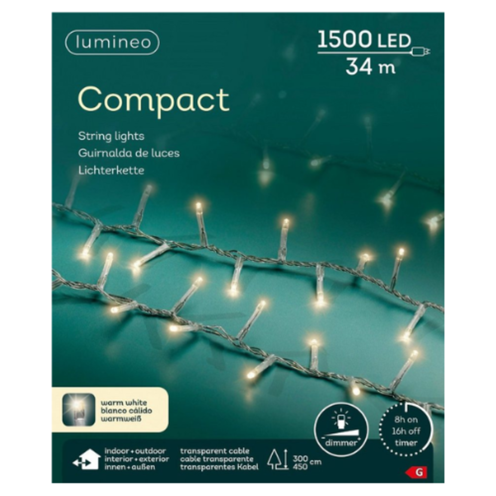 Lumineo Lumineo - Compact - Warm White - 1500 LED / 34m