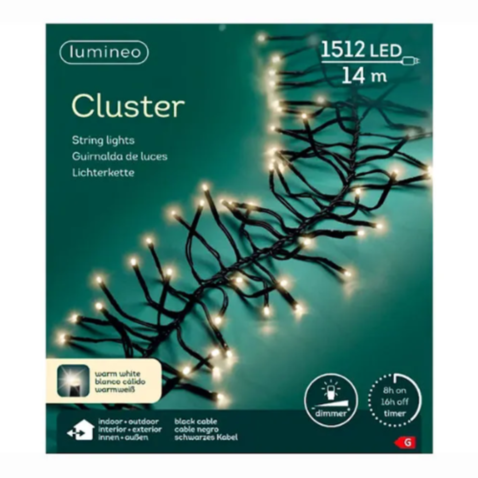 Lumineo - Cluster - Warm White - 1512 LED / 14m