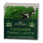 20-Light Battery-Operated LED Cannabis Fairy String Lights