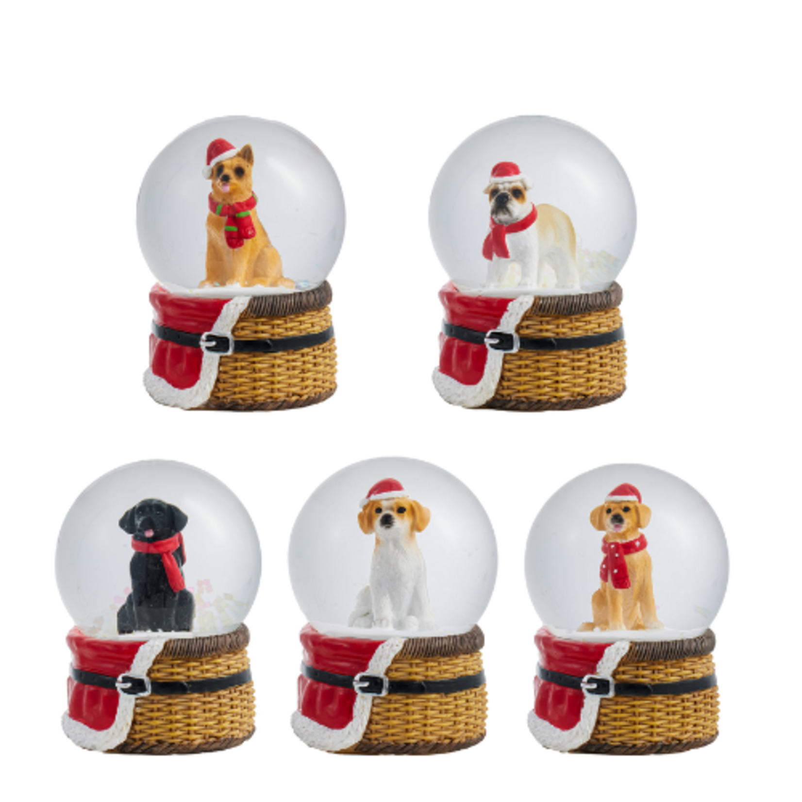 Evergreen Enterprises Resin Christmas Dog Water Globe - 3" - Assorted Styles