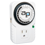 Analog Grounded Timer - 1725W, 15A, 15 Min On/Off, 24 Hour