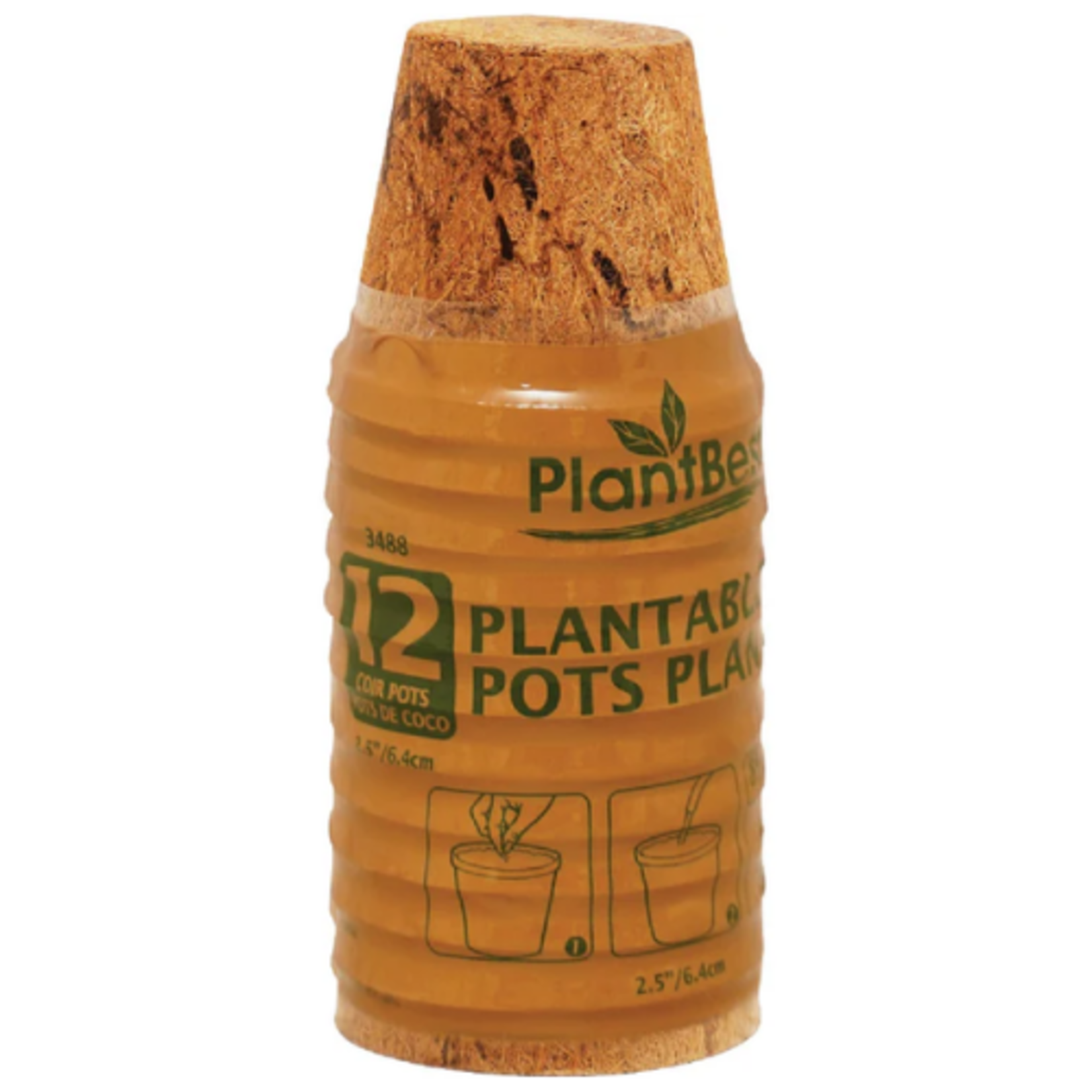 PlantBest PlantBest - 2.50" Biodegradable Coconut Coir Pot - 12 Pk