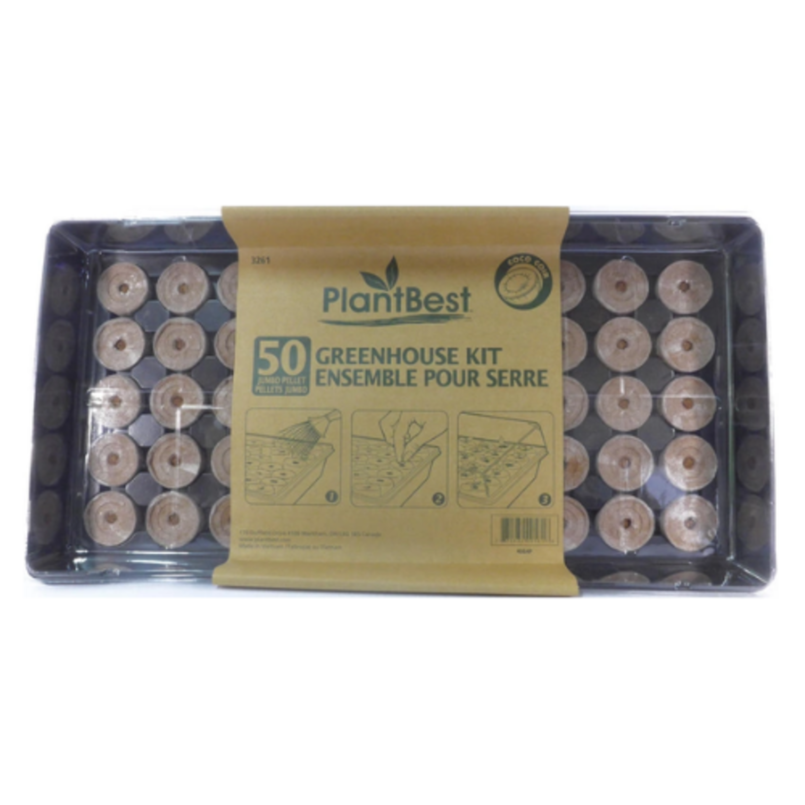 PlantBest PlantBest - 50 42mm Coconut Coir Pellet Greenhouse Kit