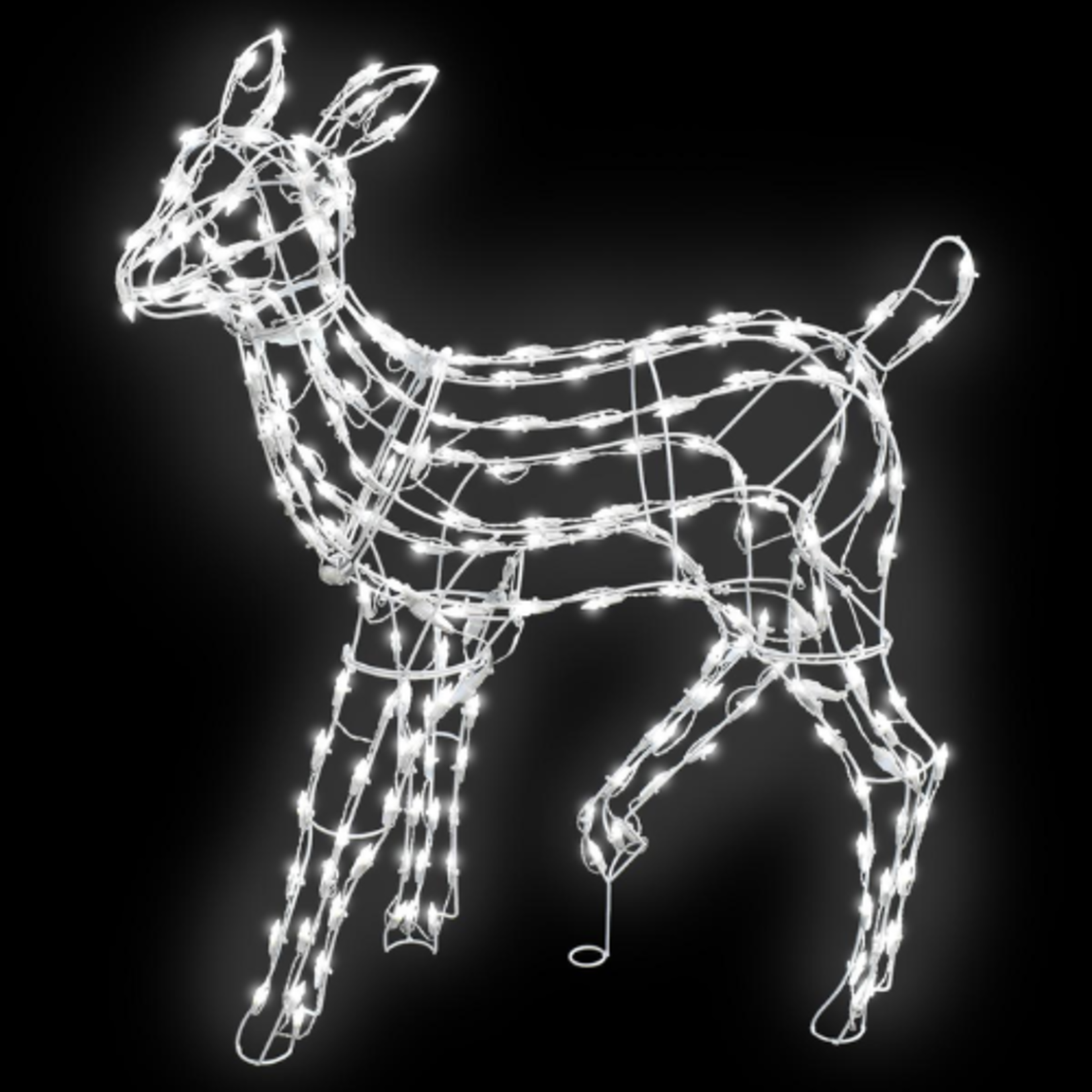 Woodland Fawn - 215 Pure White LED - White Frame - 37"