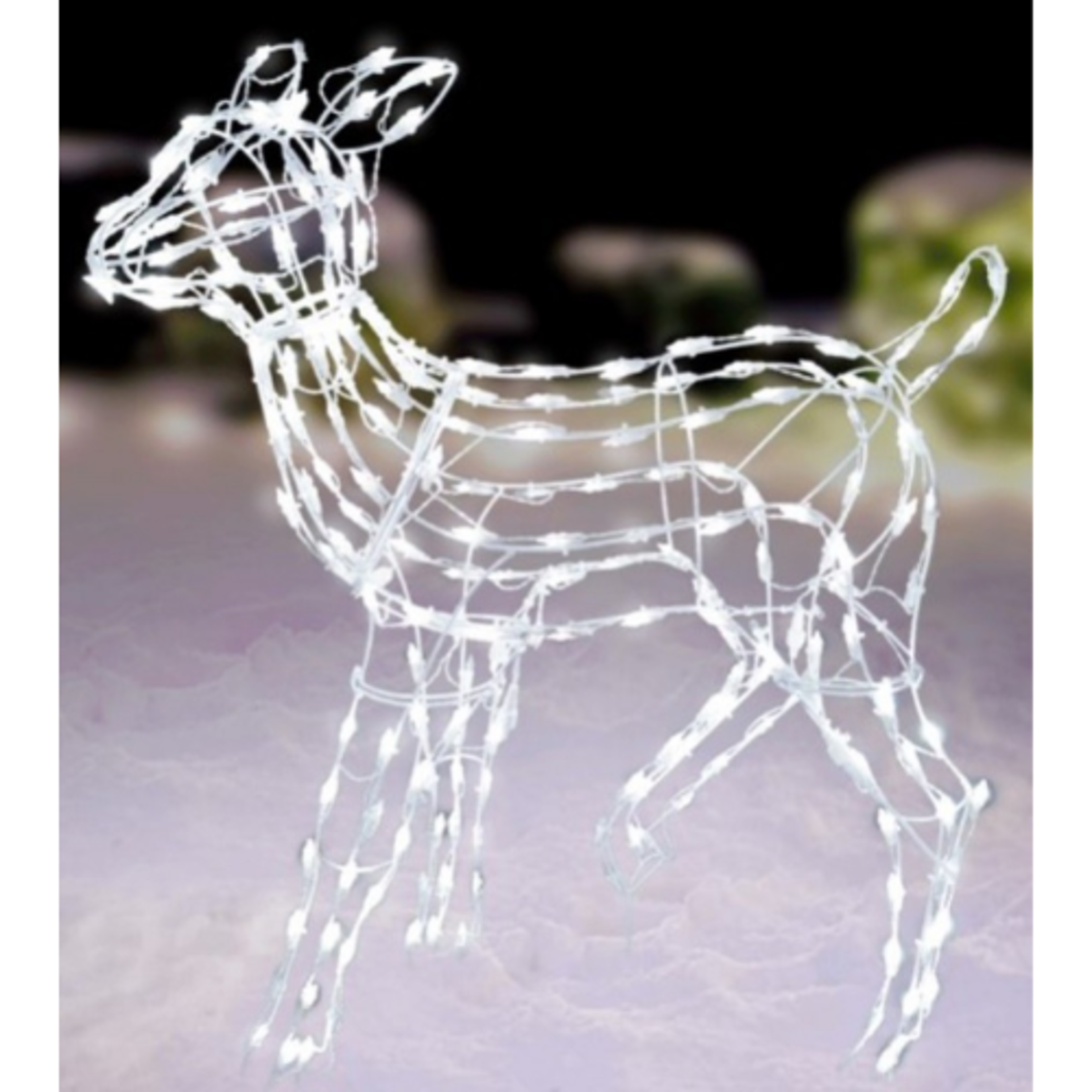 Woodland Fawn - 215 Pure White LED - White Frame - 37"