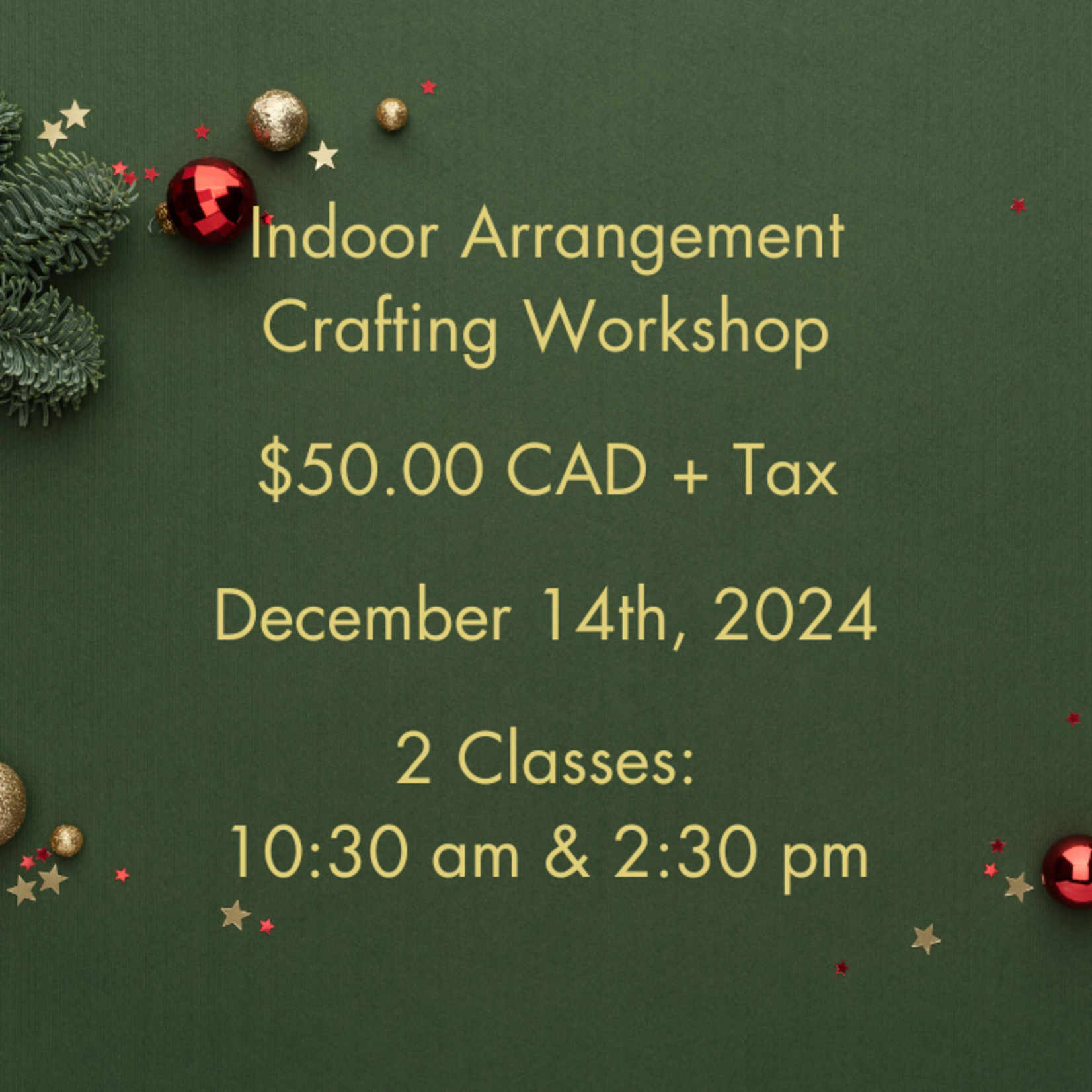 2024 Seasonal Indoor Arrangement - Two Classes