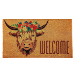 Highland Cow Welcome Coir Mat