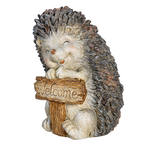 Resin Welcoming Hedgehog Statue - 7"H