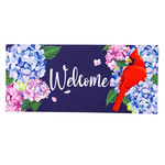 Sassafras Switch Mat - Red Cardinal and Hydrangeas