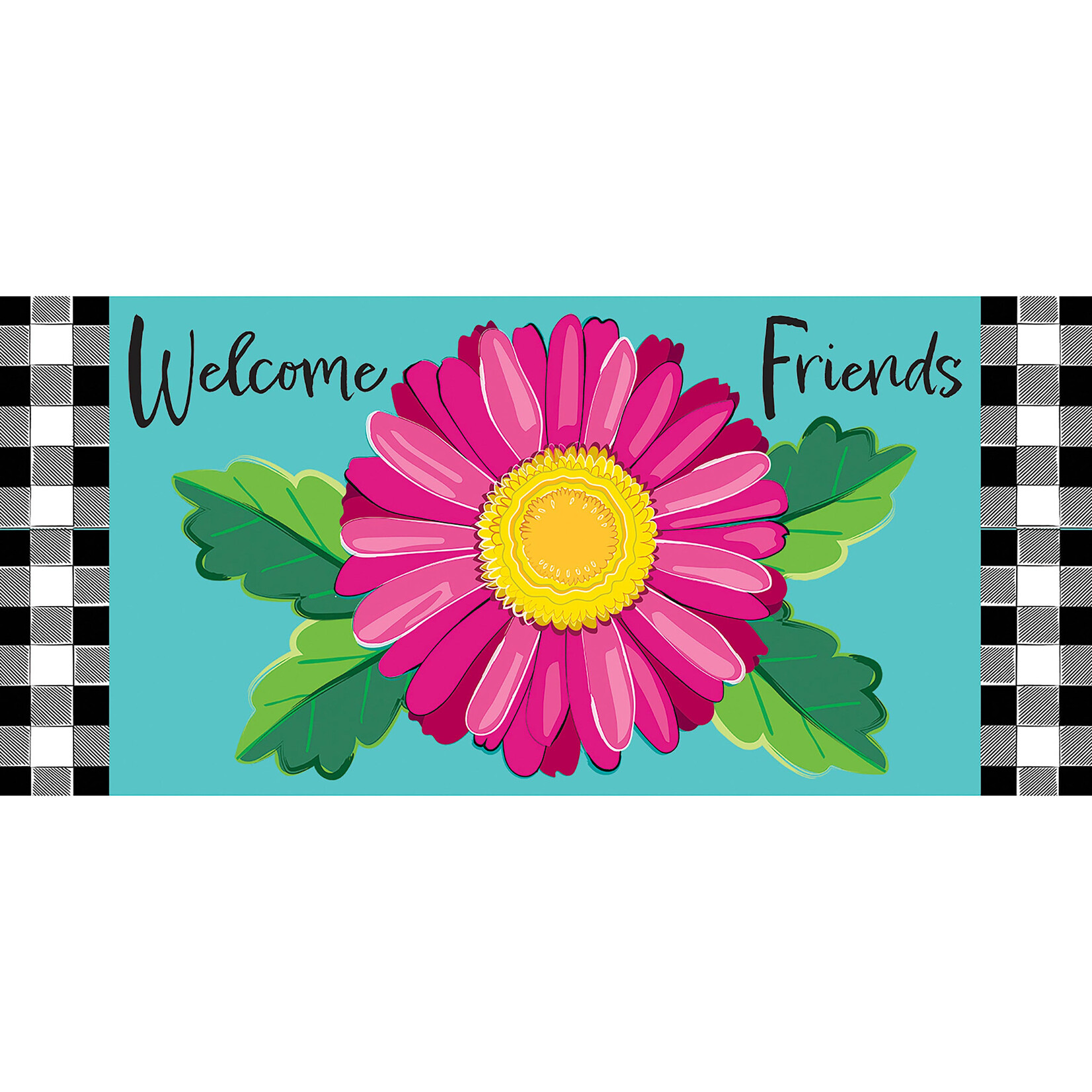 Sassafras Switch Mat - Welcome Friends Daisy
