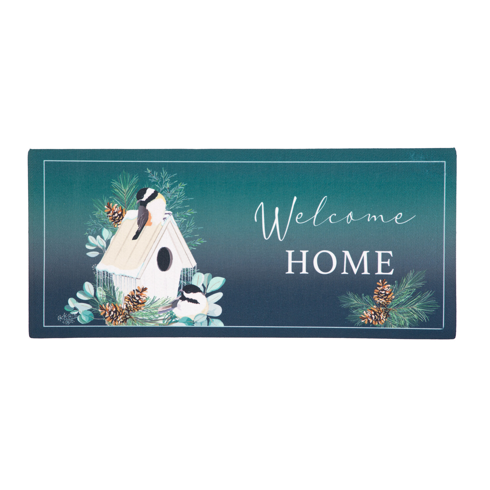 Evergreen Enterprises Sassafras Switch Mat - Welcome Home Winter Bird House