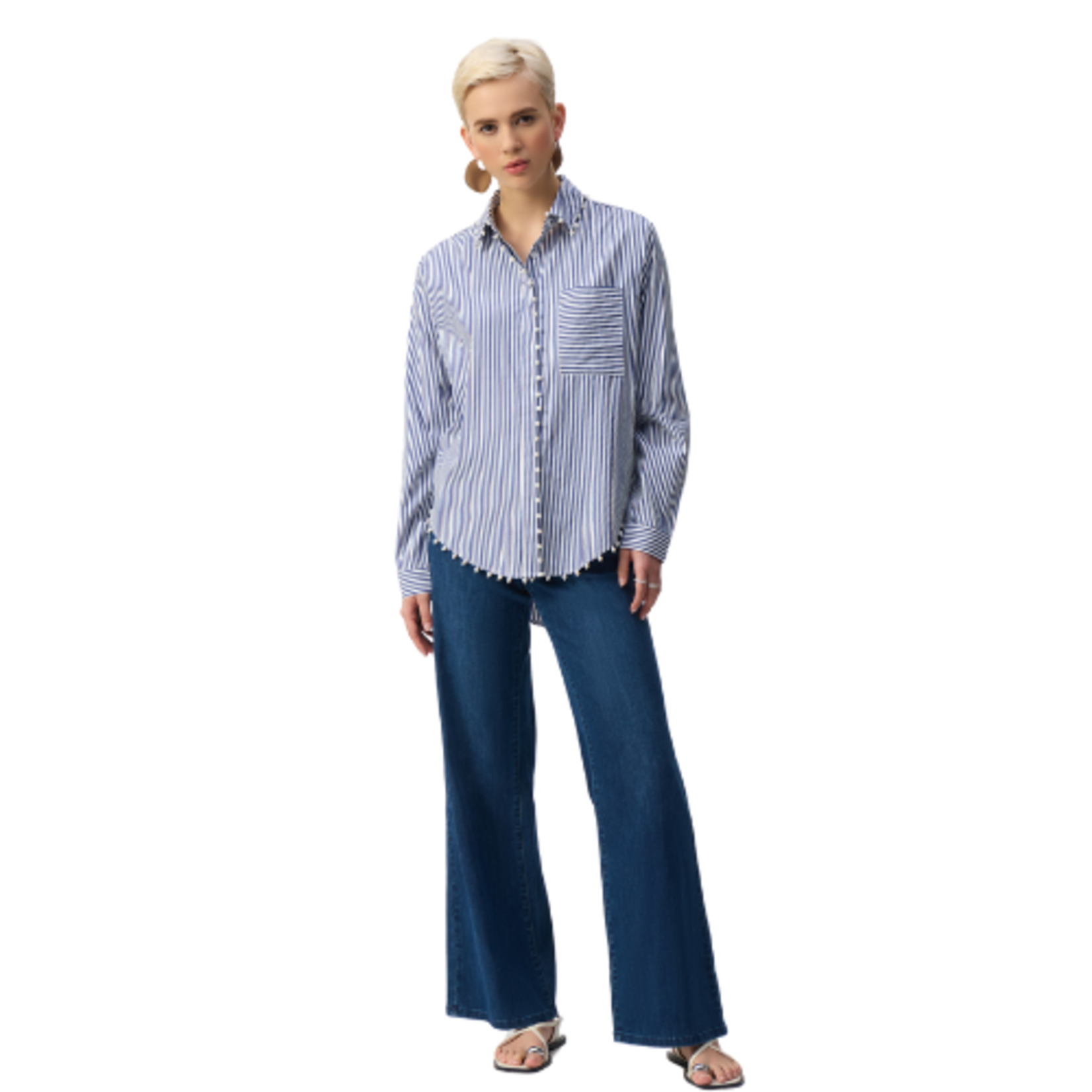 Joseph Ribkoff Joseph Ribkoff - Striped Casual Button Blouse