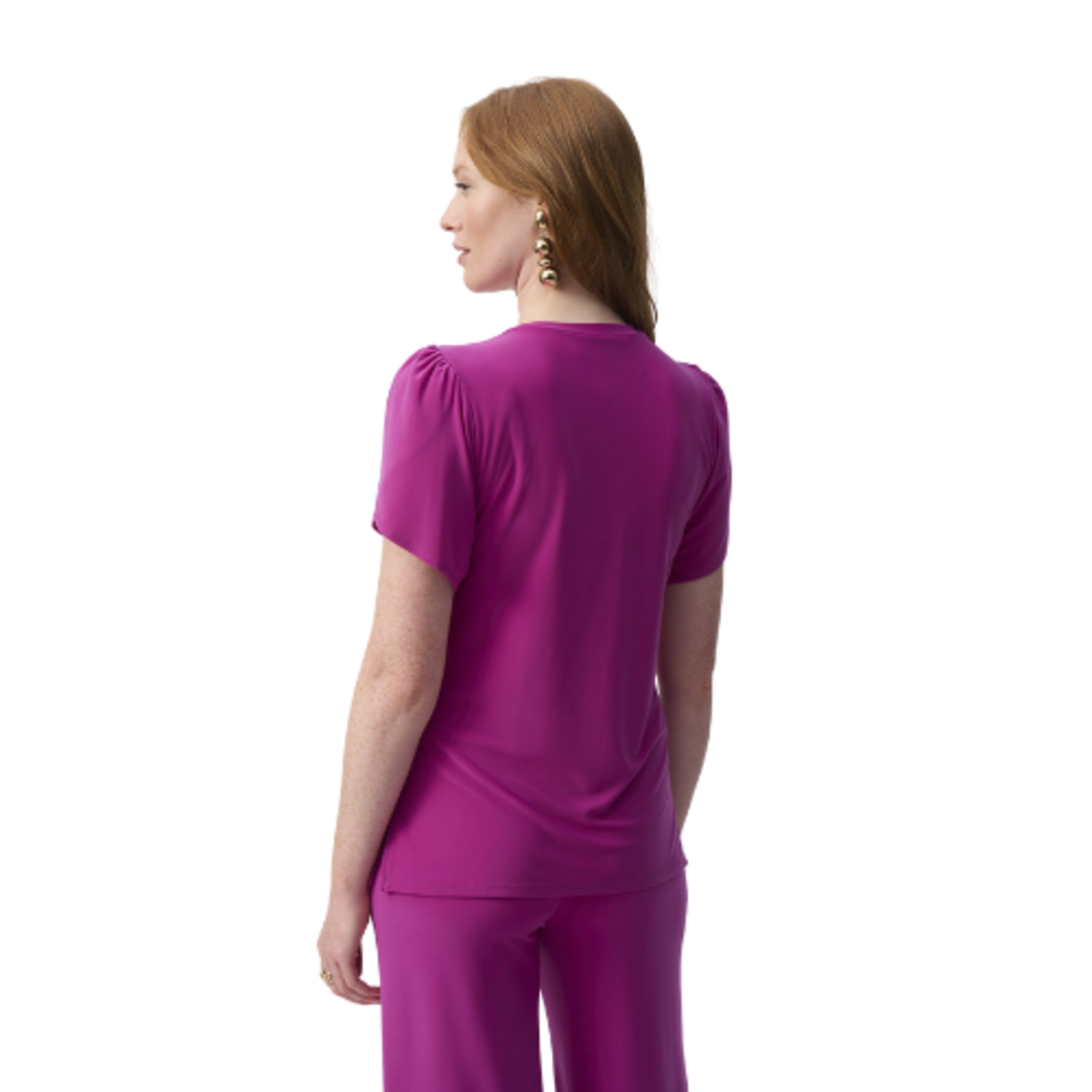 Joseph Ribkoff Joseph Ribkoff - V-neck Puff-sleeve Pullover
