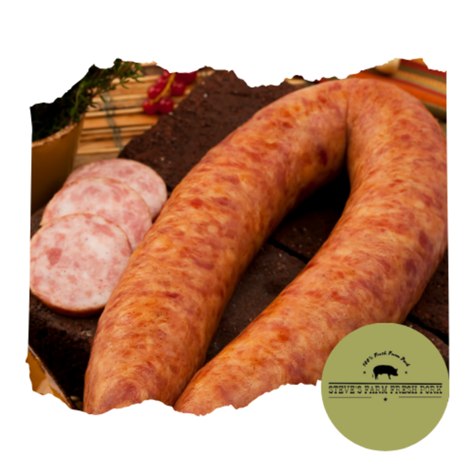 Steve's Farm Fresh Pork Steve's Farm Fresh Pork - Garlic Sausage