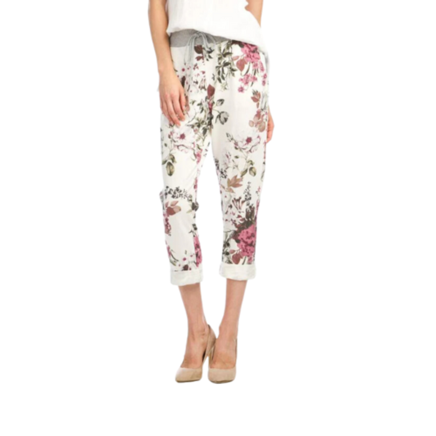 Papillon - Floral Stretch Cotton Blend Pant