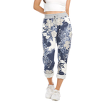 Tropical Stretch Cotton Blend Pants