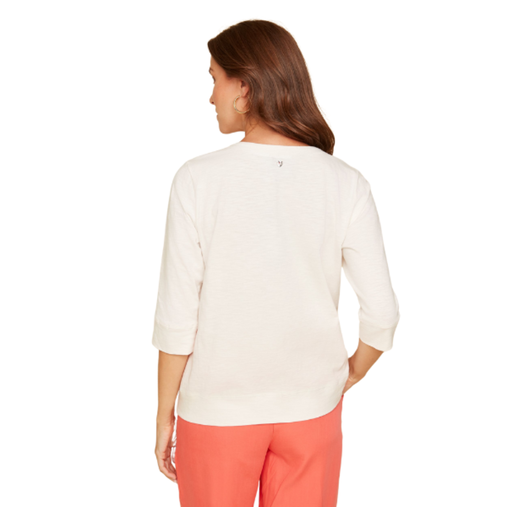 Renuar Renuar - Cotton Comfort 3/4 Sleeve Boat Neck Tee