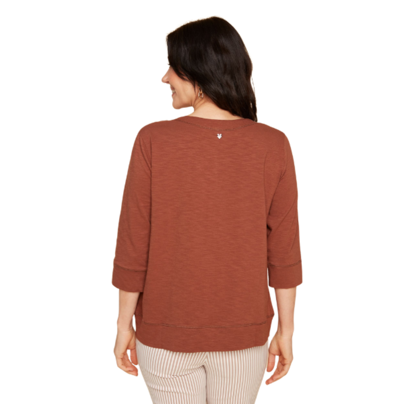 Renuar Renuar - Cotton Comfort 3/4 Sleeve Boat Neck Tee