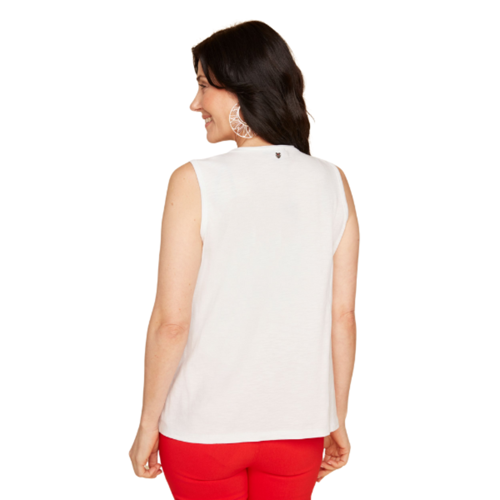 Renuar Renuar - Cotton Comfort Sleeveless V-Neck Tee