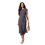 Tribal Waist Tie Nautical Striped French Terry Dress