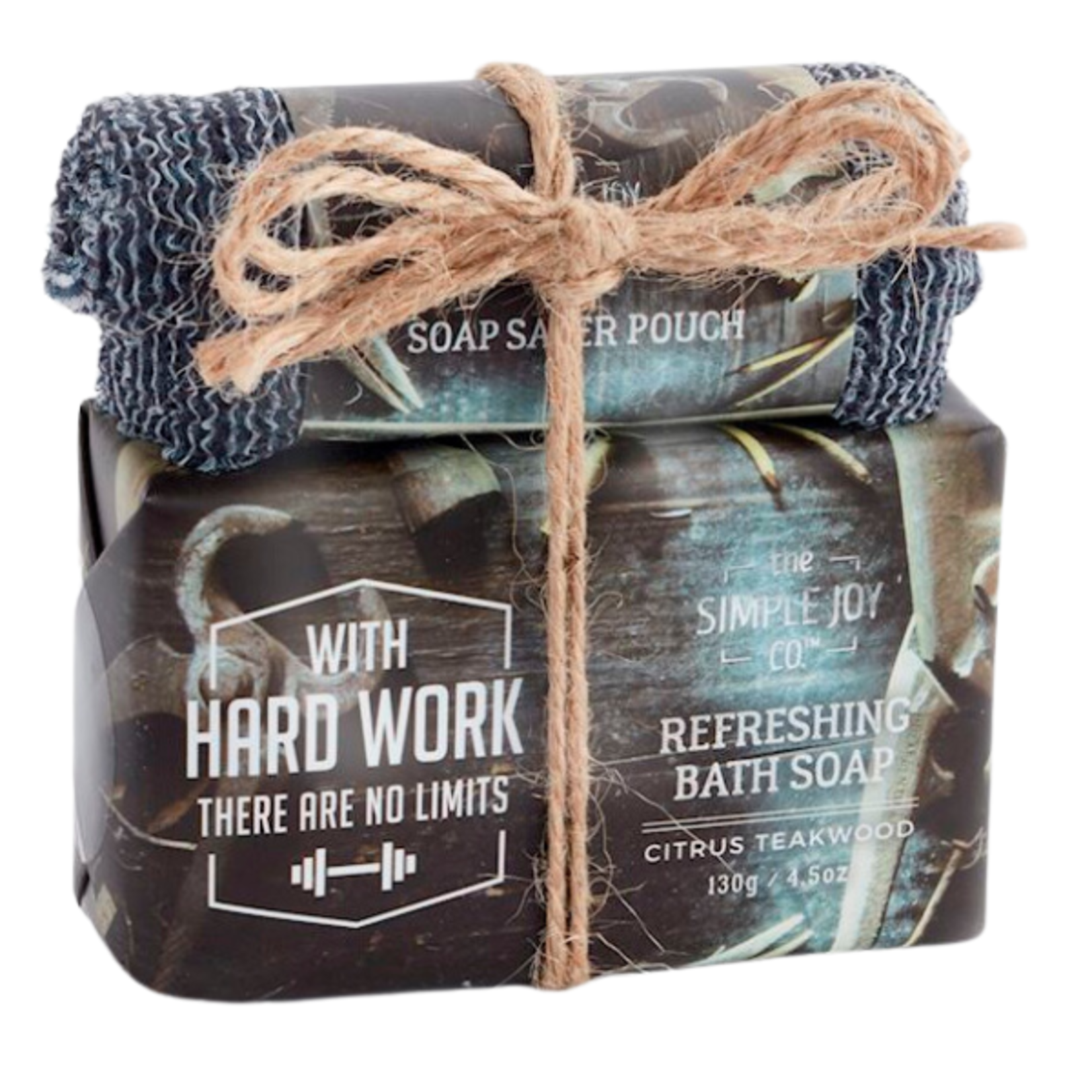 Simple Joy - Scented Bath Soap & Soap Saver Pouch Gift Set