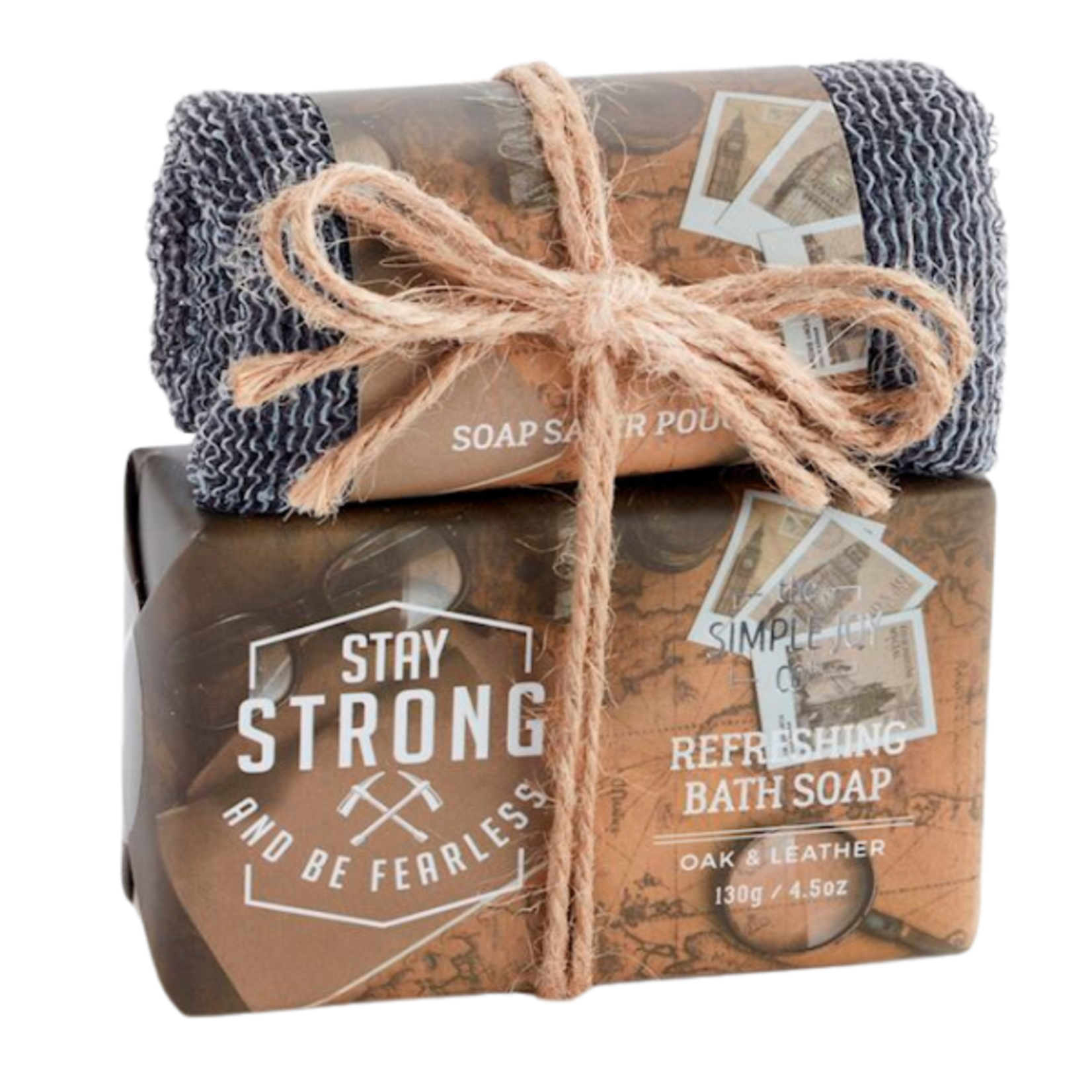 Simple Joy - Scented Bath Soap & Soap Saver Pouch Gift Set
