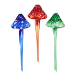 Glass Mushroom Watering Stake - Assorted Colors