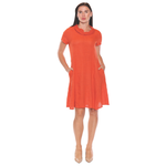Sorella Short Sleeve Cowl Neck Dress