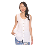 Sleeveless Button-up Top