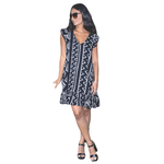 Papa Fashions Cotton Slub Dress w/ Elastic Waist
