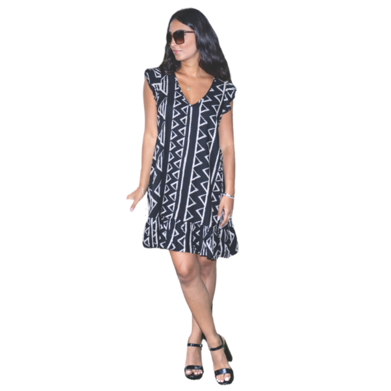 Papa Fashions Papa Fashions - Cotton Slub Dress w/ Elastic Waist