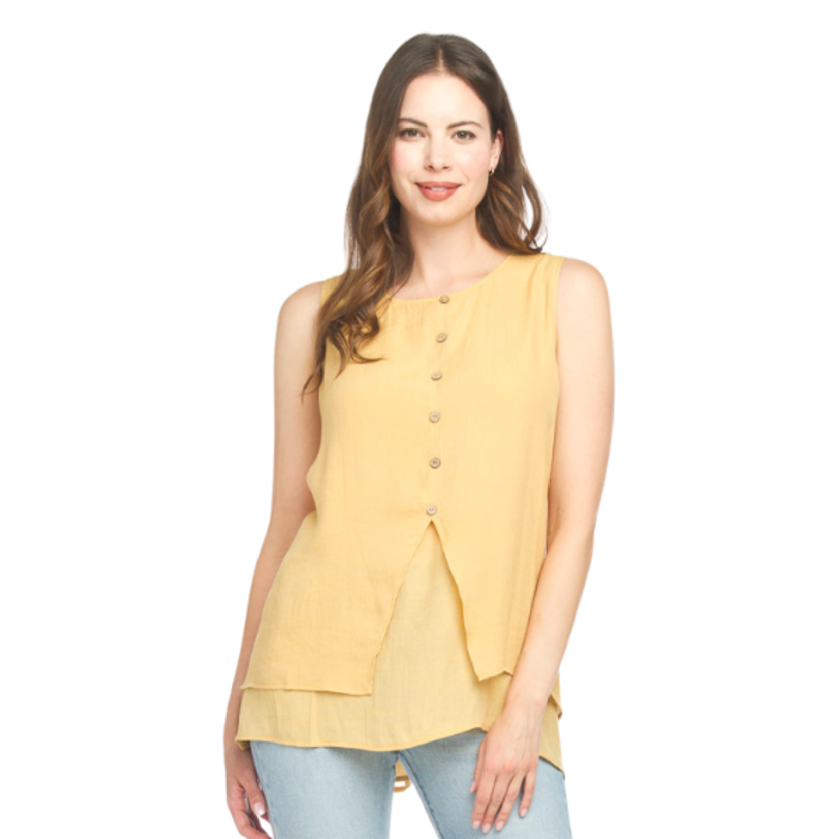 Papillon Papillon - Sleeveless Layered Crinkle Tunic