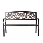 Garden Metal Bench, Butterfly