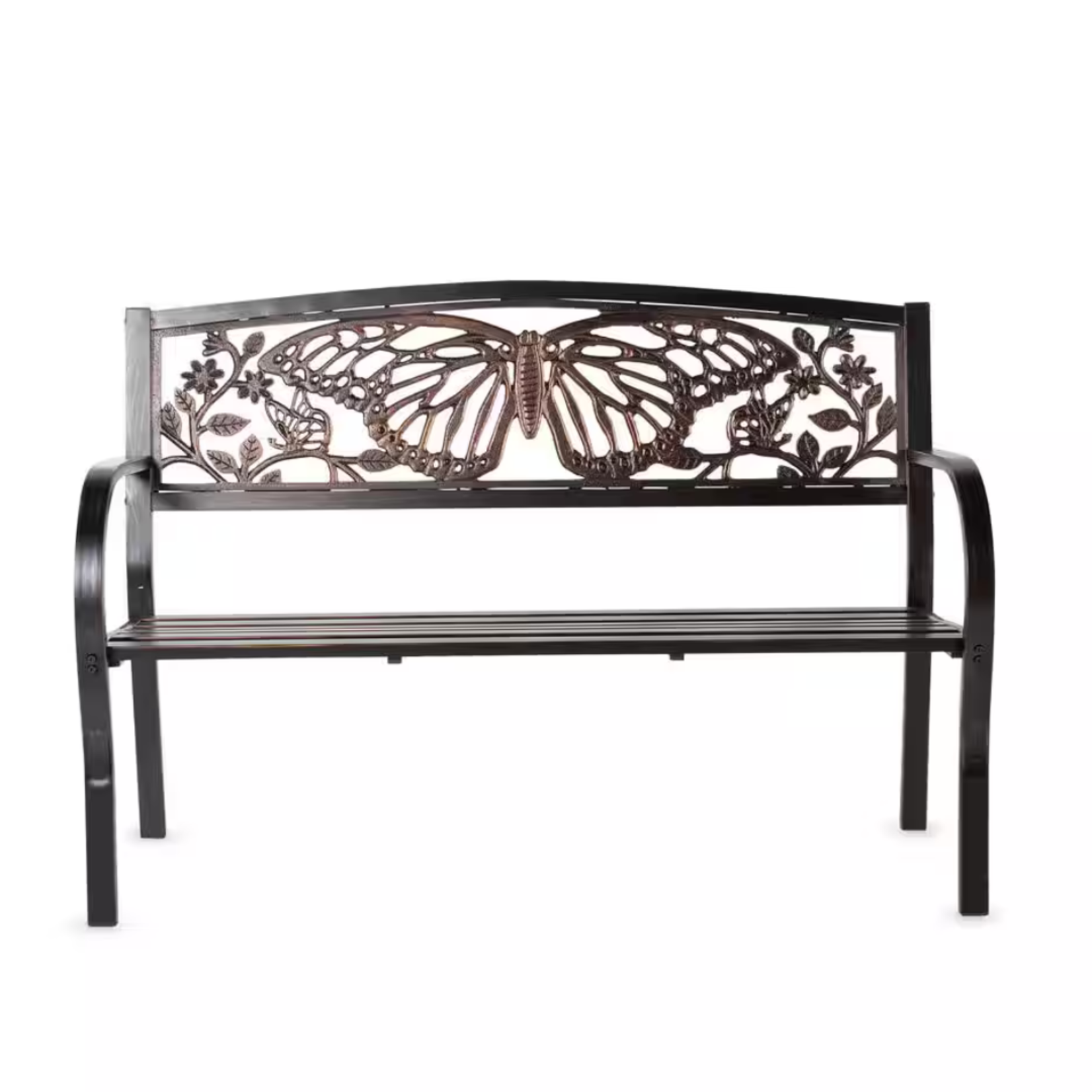 Evergreen Enterprises Garden Metal Bench, Butterfly