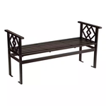 Garden Metal Interlocked Diamond  Bench