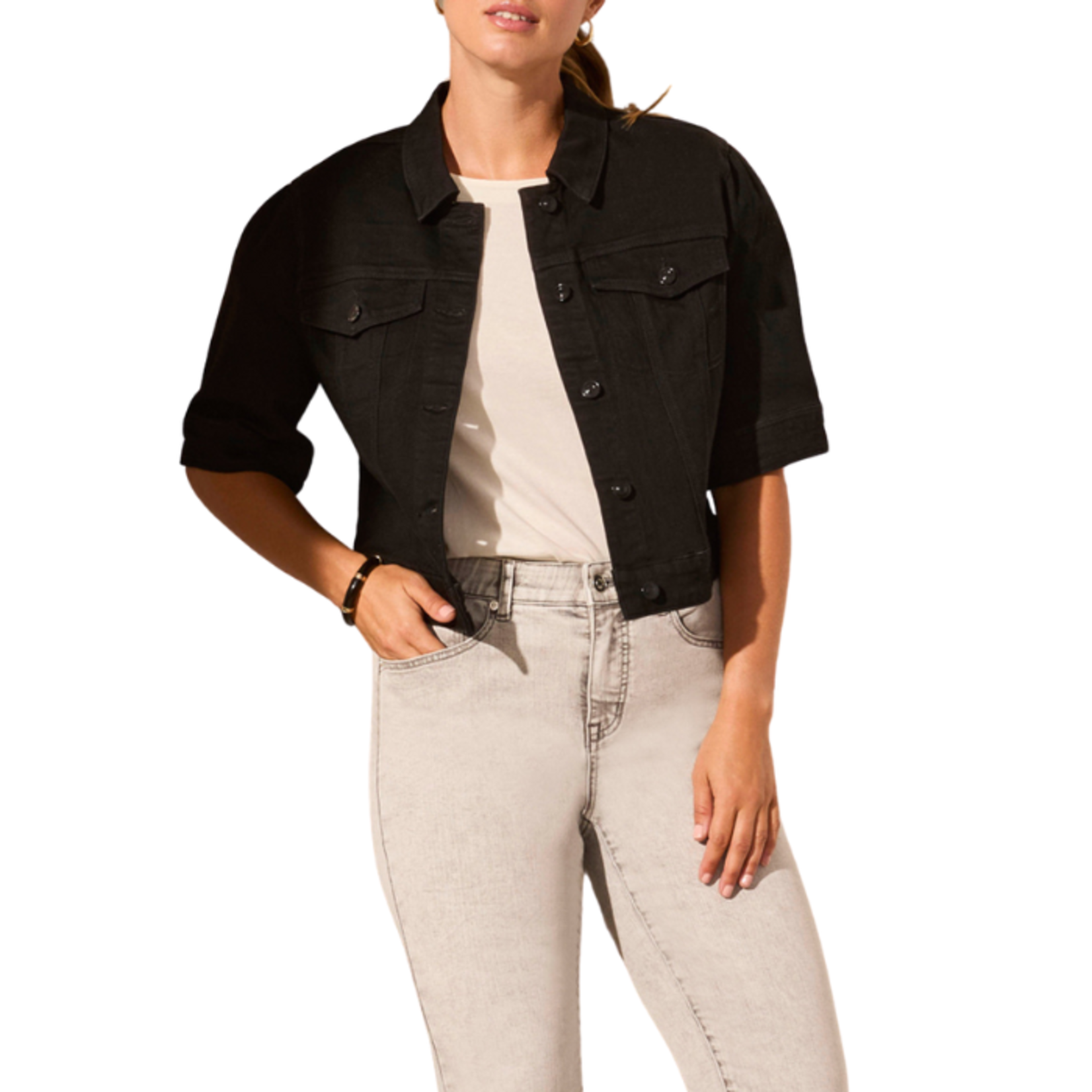 Tribal Tribal - Elbow Sleeve Denim Jacket