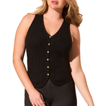 Tribal Sweater Vest w/ Wood Buttons