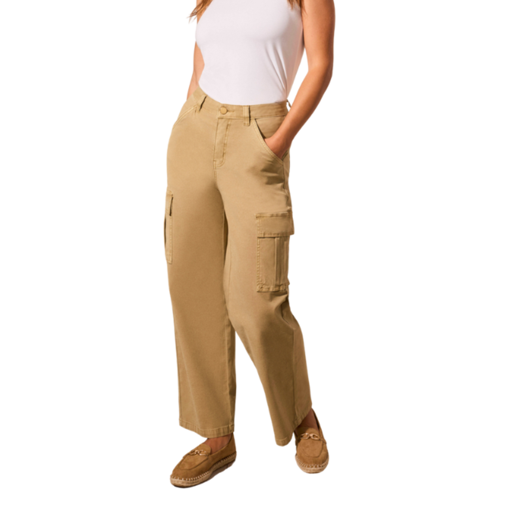 Tribal Tribal - Brooke High Rise Wide Leg Cargo Jeans